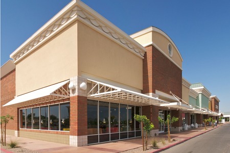 Front view of commercial property